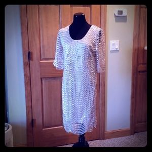 Gold Sequined Womens Size 12 Dress